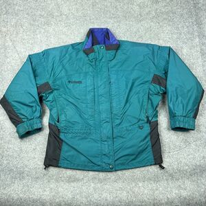 VTG Columbia Jacket Womens Large Green Ski Snow Liberty Ridge 90s 3 in 1‎ Fleece
